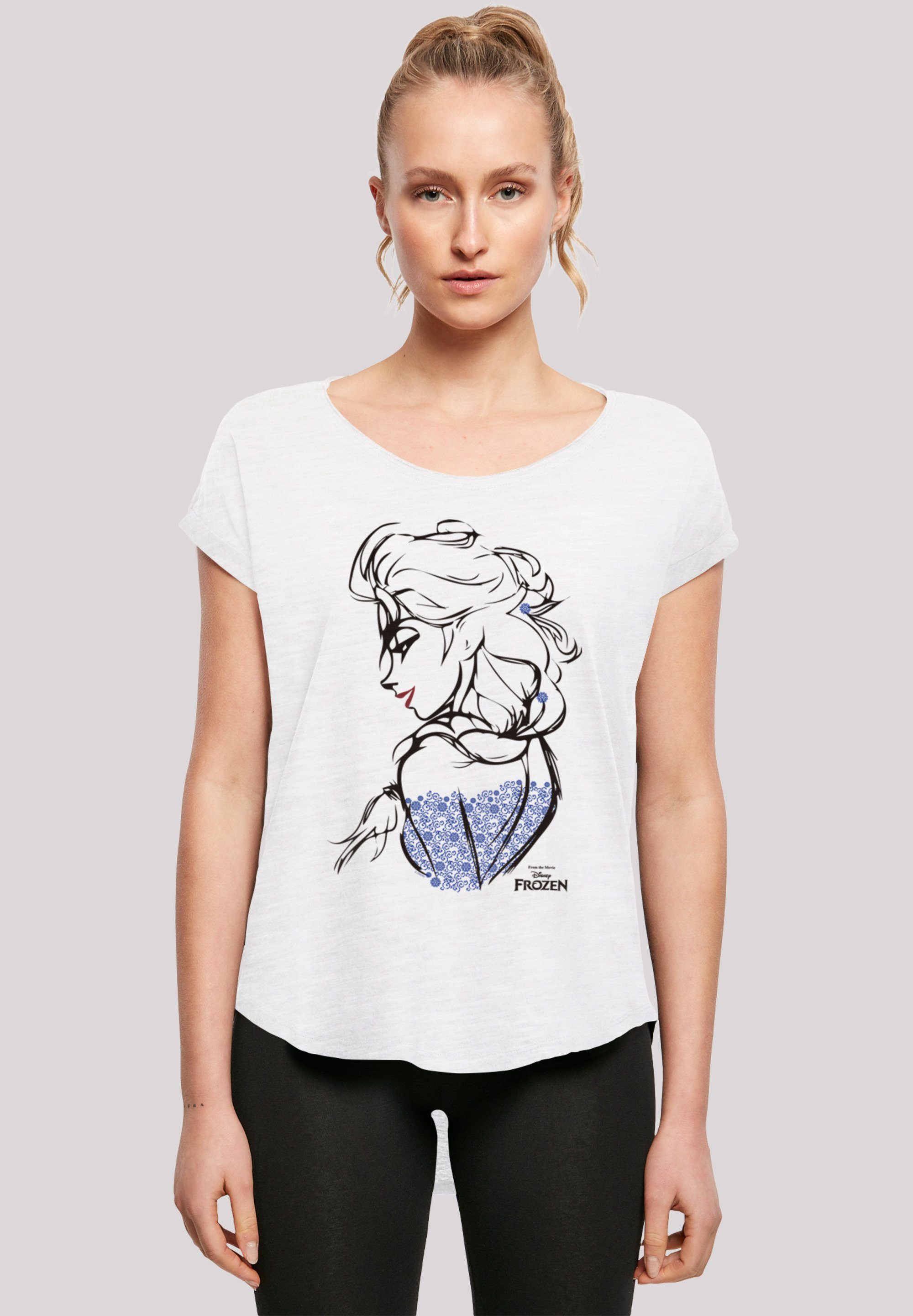 Frozen Mono F4NT4STIC Elsa Print T-Shirt Sketch