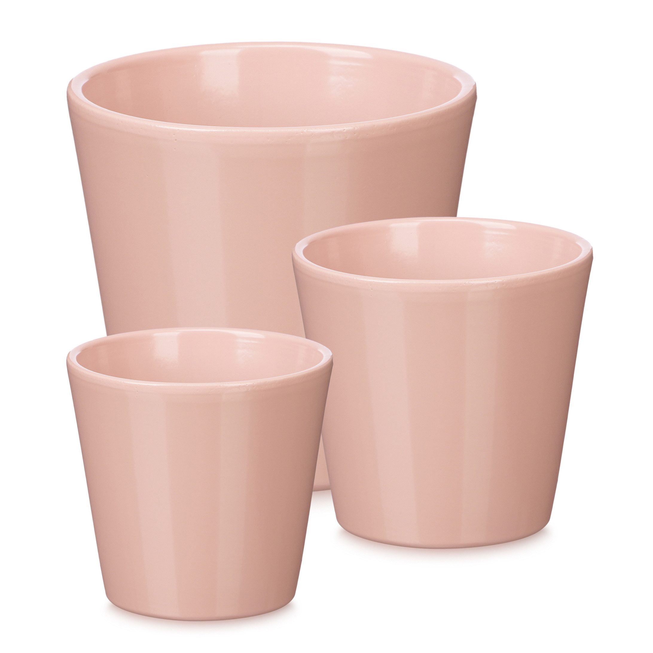 Ibergarden Blumentopf Konische Blumentöpfe Ø 14, 17, 22 cm, 3er Set
