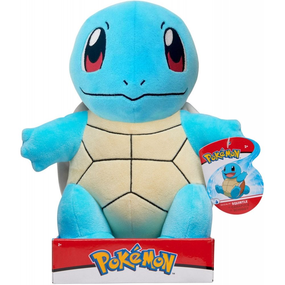 Jazwares Kuscheltier Jazwares Schiggy Plüsch 30cm - Pokémon Spielzeug (Weiches Schiggy Plüschspielzeug)