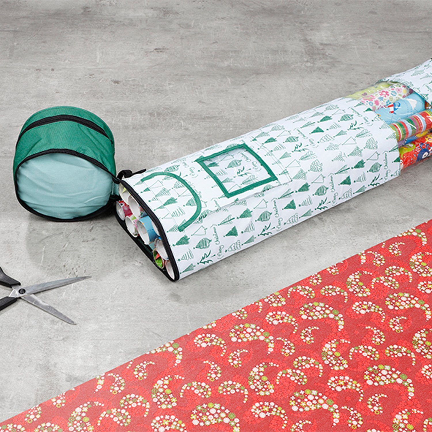 Mojawo Uhrenbox Geschenkpapier-Organizer Tannenbaum Motiv