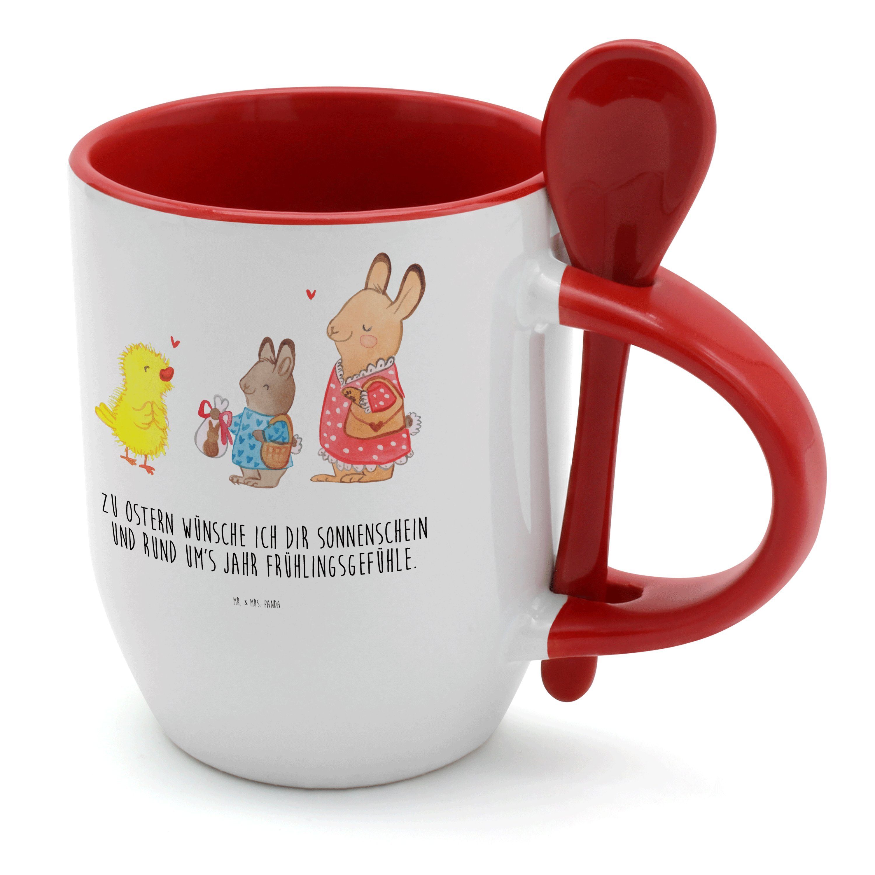 Mr. & Mrs. Panda Osterdeko, Ostern Ostergeschenke, Keramik - - Weiß Geschenke Tasse Spruch, mit Tasse