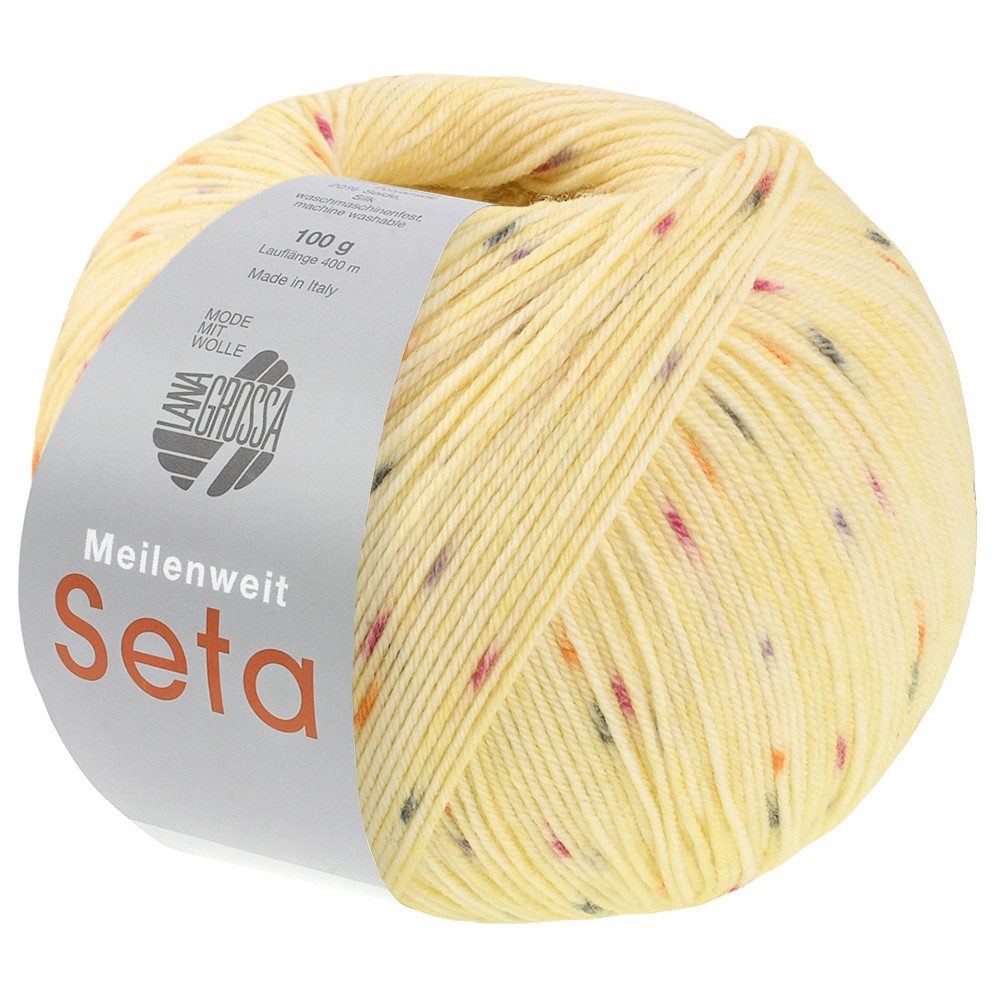 LANA GROSSA MEILENWEIT 100 g SETA BORNEO Häkelwolle, 420 m (Weiches 4-fach Sockengarn mit Seide-Anteil), 100 g