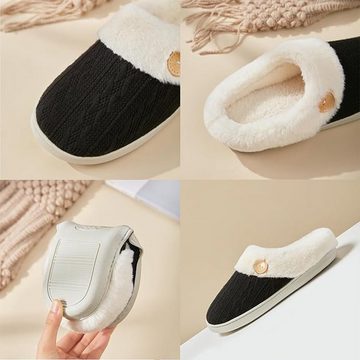 XDeer Plüsch Hausschuhe Winter Warm Gefüttert Pantoffeln rutschfeste Plüsch Hausschuhe Plüsch Slippers für Damen Herren