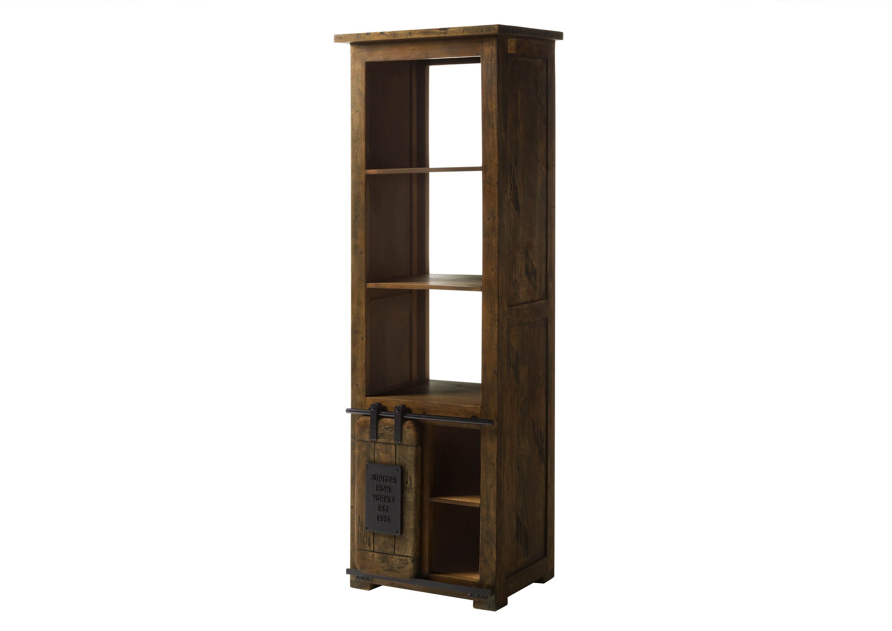 Massivmoebel24 Bücherregal RAILWAY, Bücherregal Mango 60x45x180 braun lackiert RAILWAY #404