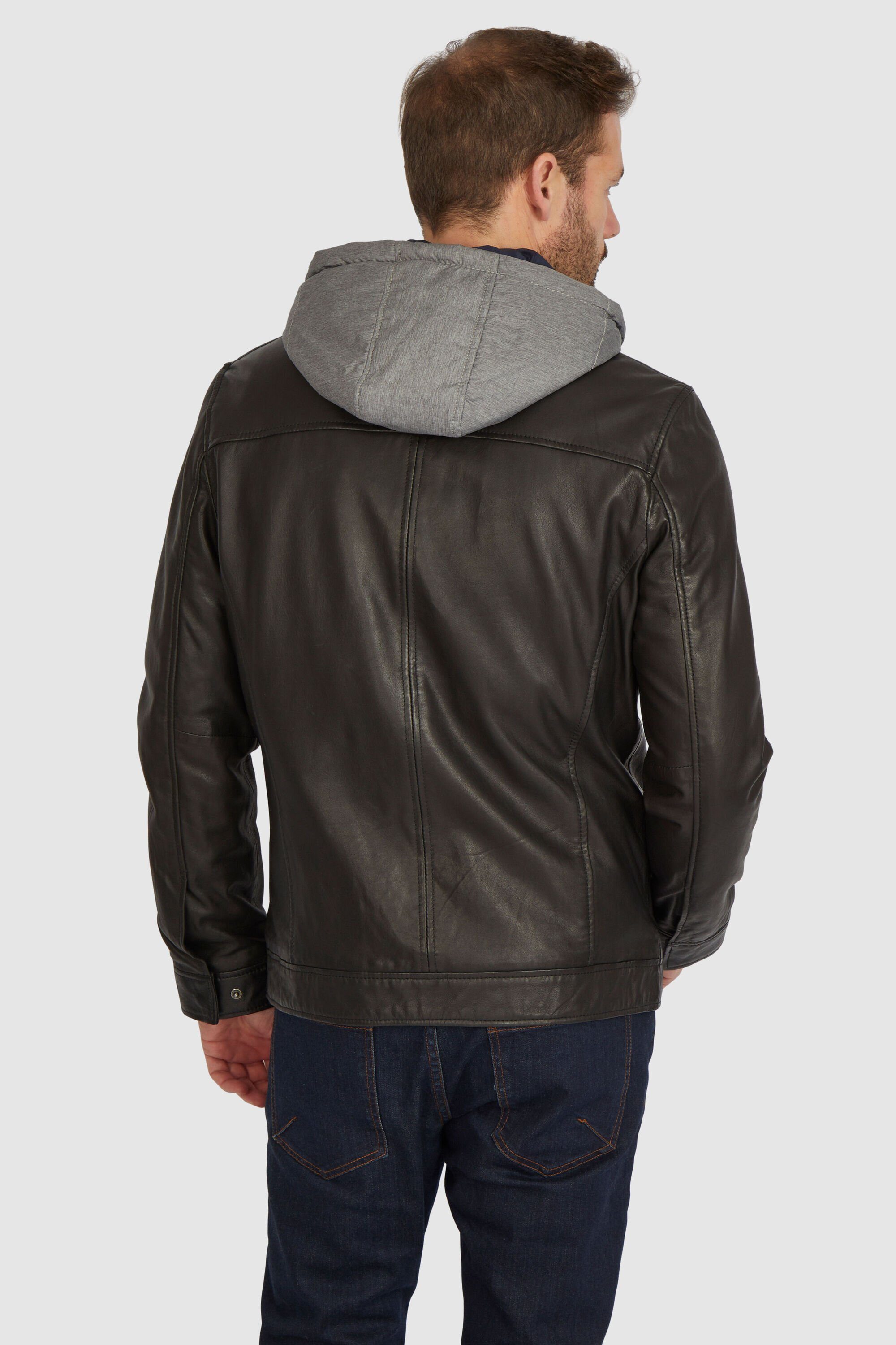 bugatti Lederjacke BUAURELINO (1-St) im 2-in-1-Look