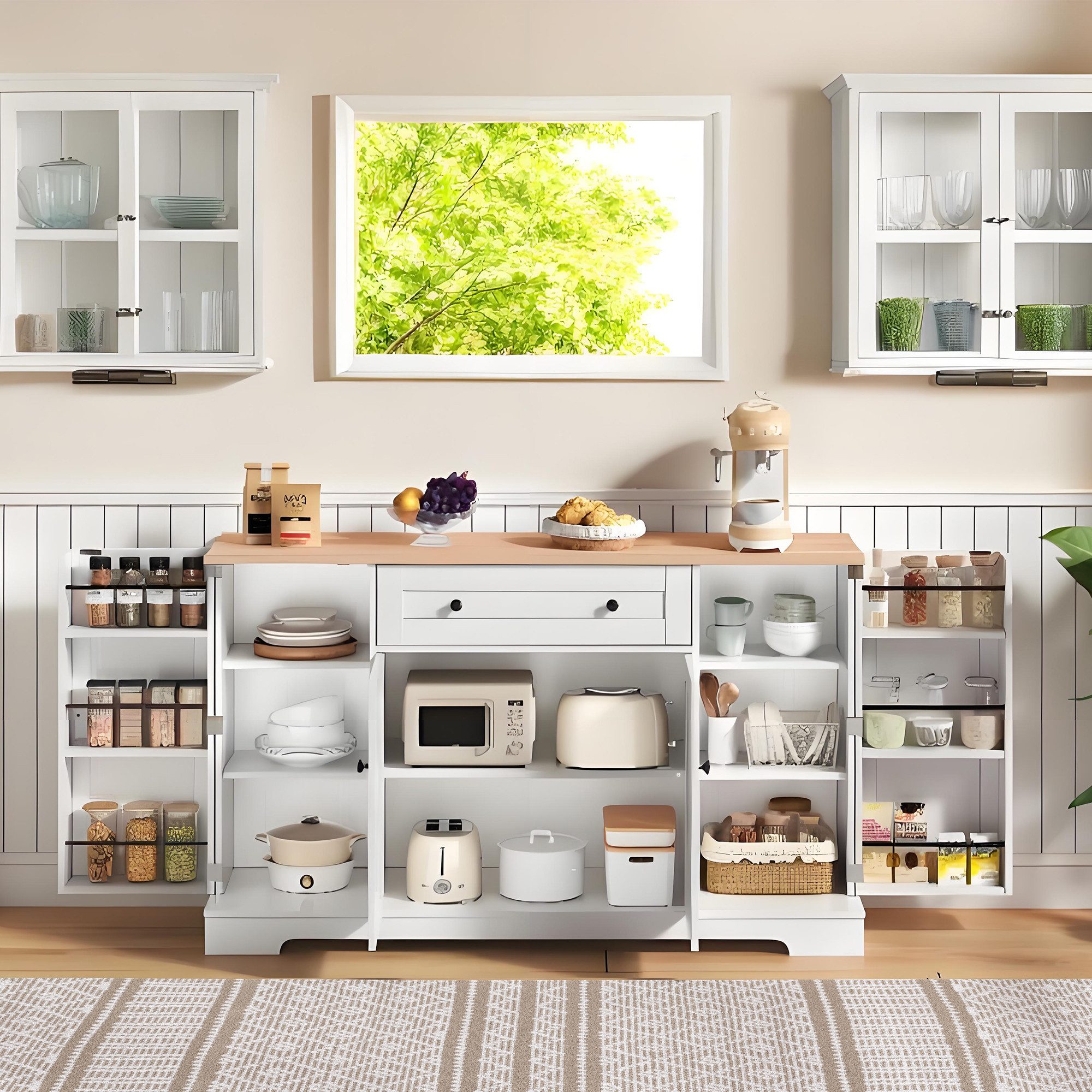 REDOM Sideboard Multifunktionales Küchenbuffet,Kommode (Multifunktionales K günstig online kaufen