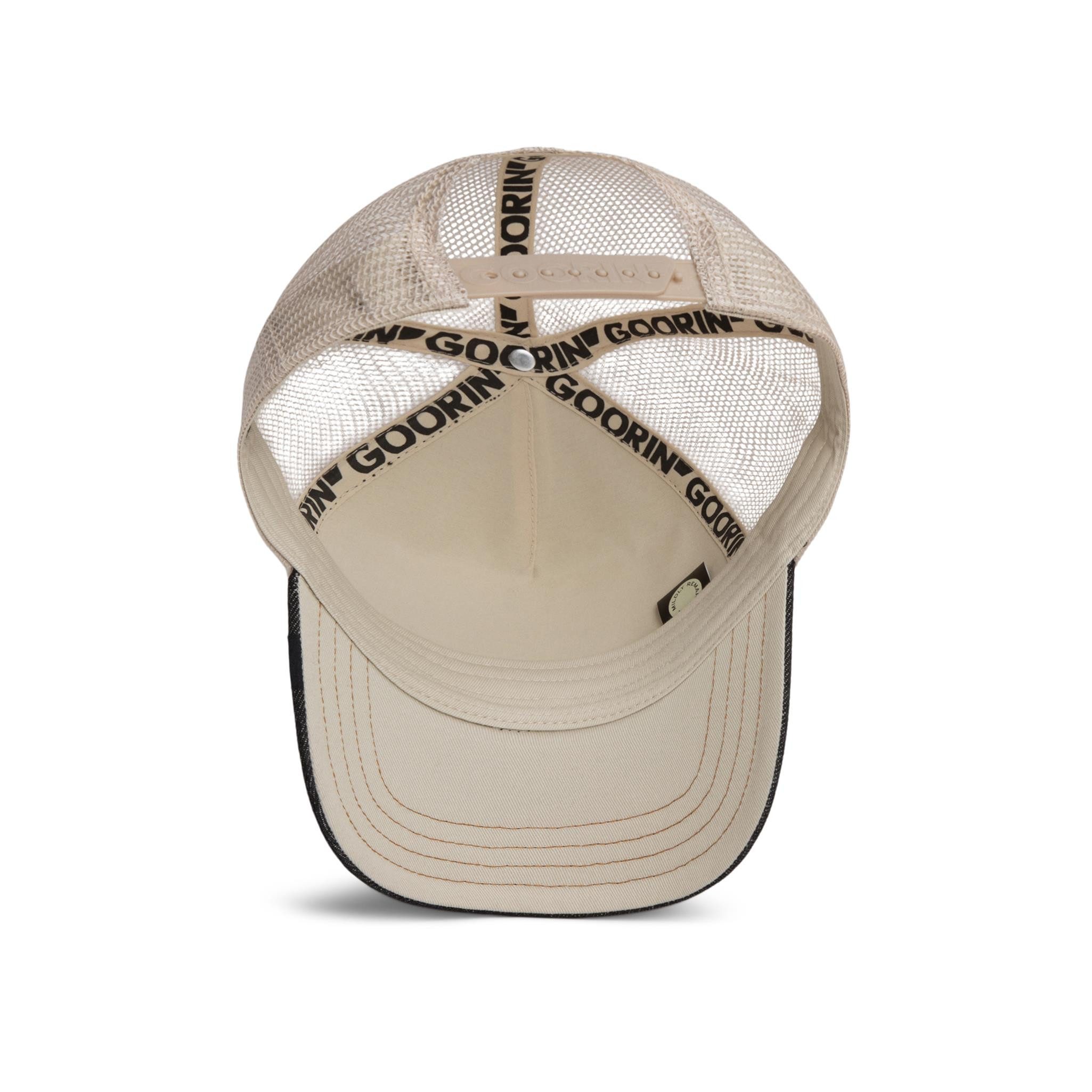 GOORIN Bros. Trucker Cap Goorin Bros. Denim Skull Trucker Cap Dark Denim (Basecap, Basecap, Trucker Kappe, Meshcap)