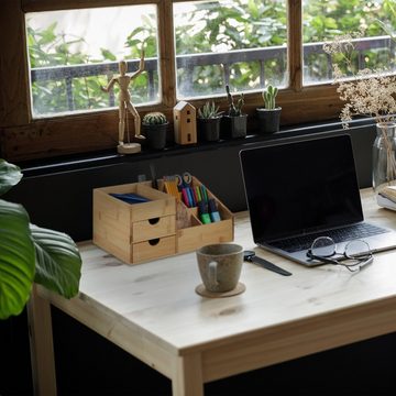 relaxdays Organizer Schreibtisch-Organizer mit 2 Schubladen