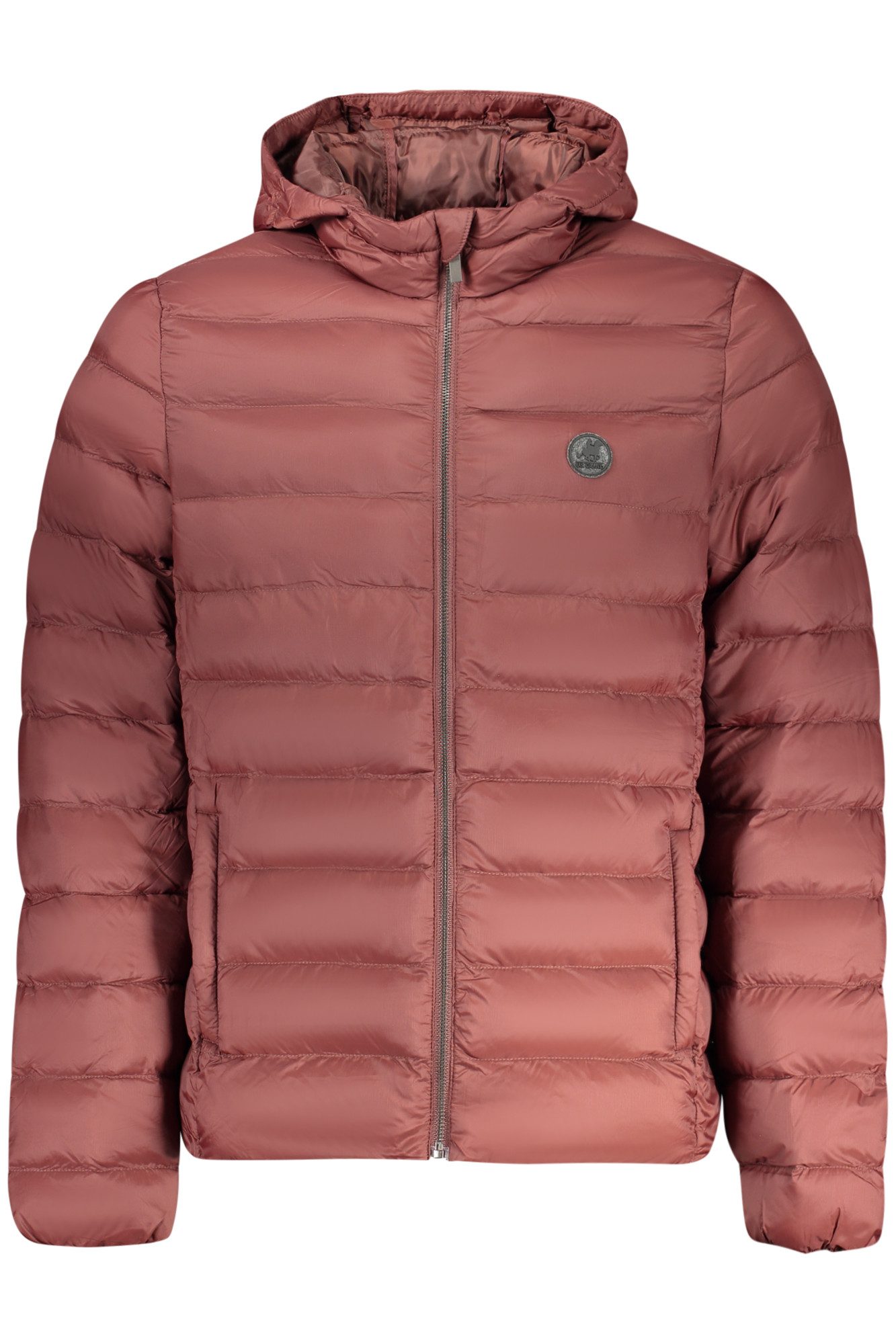 U.S. GRAND POLO Outdoorjacke Leichte Herrenjacke Rot – Kapuze, Reißverschluss, Logo-Applikation