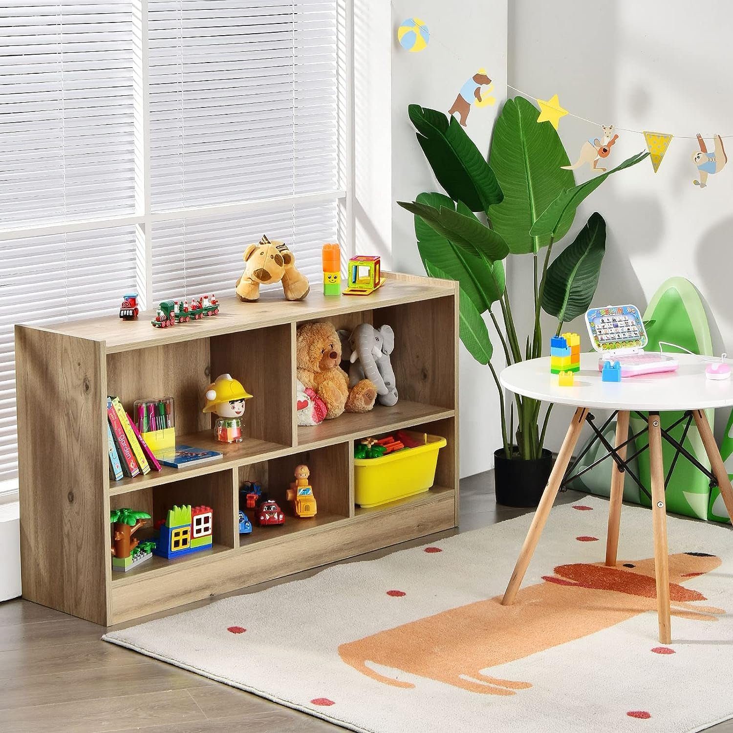 KOMFOTTEU Kinderregal Bücherregal, mit 5 Fächern, günstig online kaufen