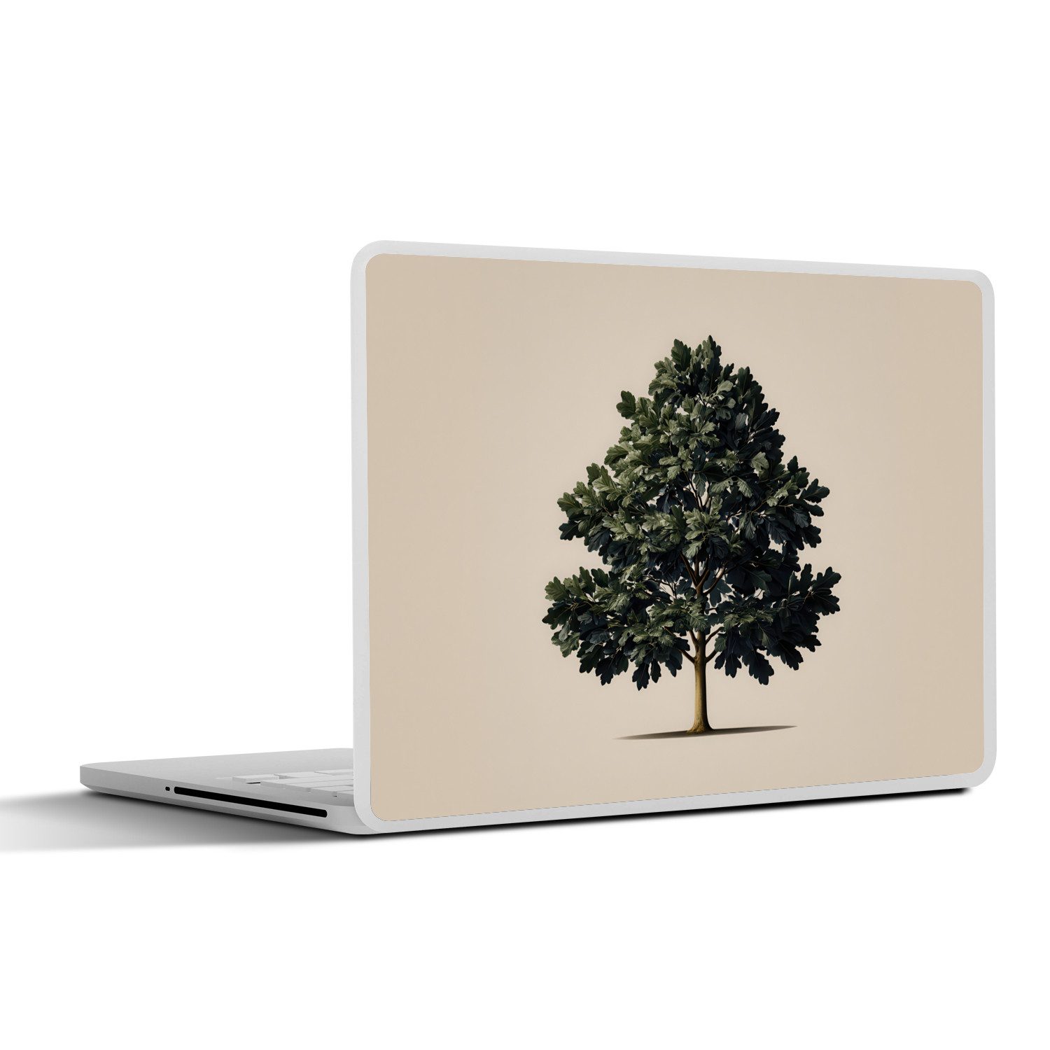 MuchoWow Laptop-Aufkleber Eichenbaum - Schatten - Glatt, (1tlg), Laptop Folien Cover, Aufkleber, Sticker, Schutz vor Kratzern, 30x21 cm