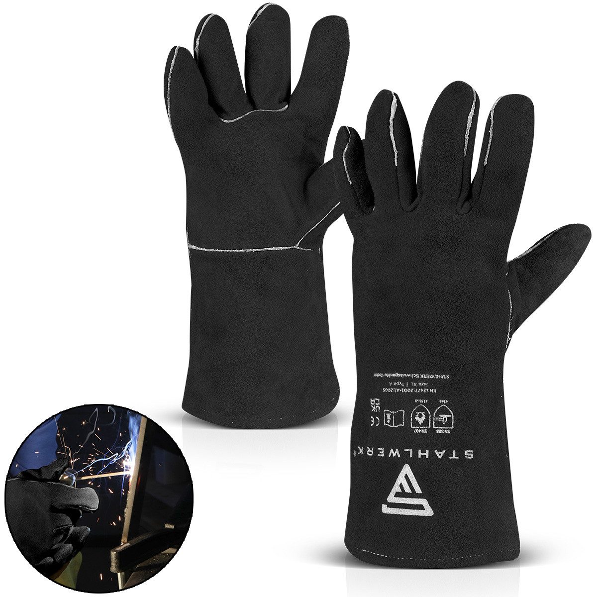 STAHLWERK Arbeitshandschuhe Schweißerschutzhandschuhe extra robuste (Set, günstig online kaufen