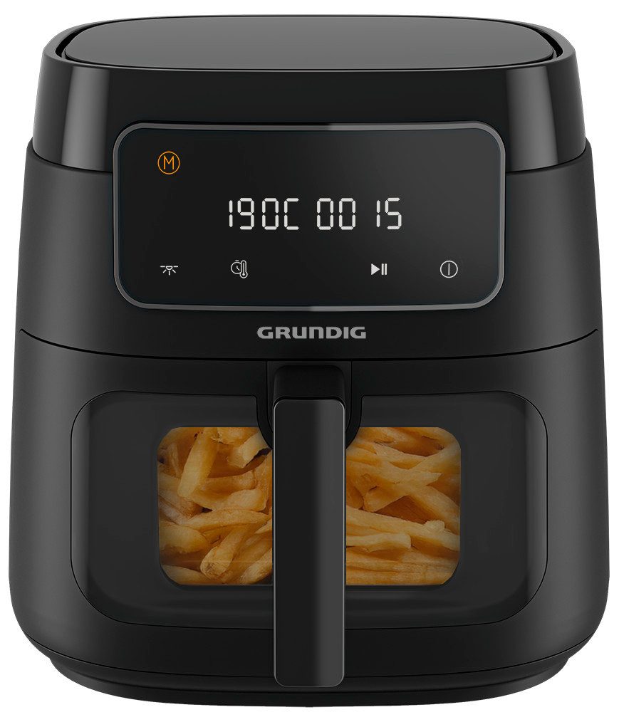 Grundig Heißluftfritteuse XXL FRY 7320, 1750 W, 7,6 Liter Fassungsvermögen, Sichtfenster mit Innenbeleuchtung