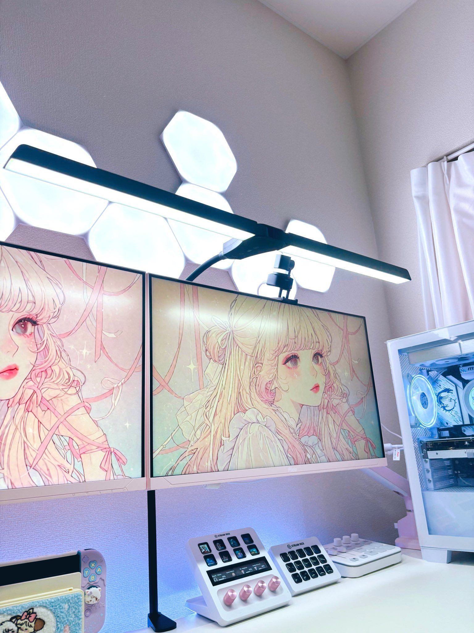 Elegear LED Schreibtischlampe LED Schreibtischlampe Dimmbar Doppelkopf klem günstig online kaufen