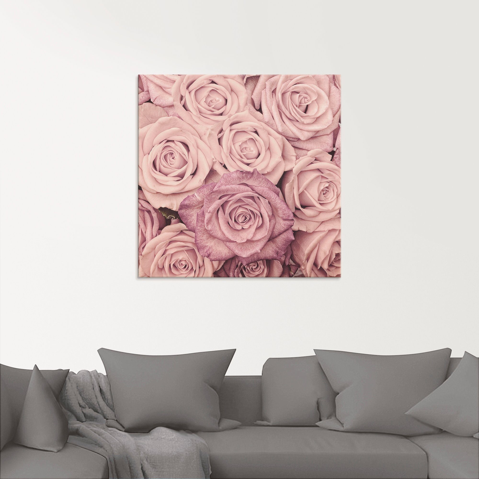 Artland Glasbild Rosen, Blumen (1 St), in verschiedenen Größen