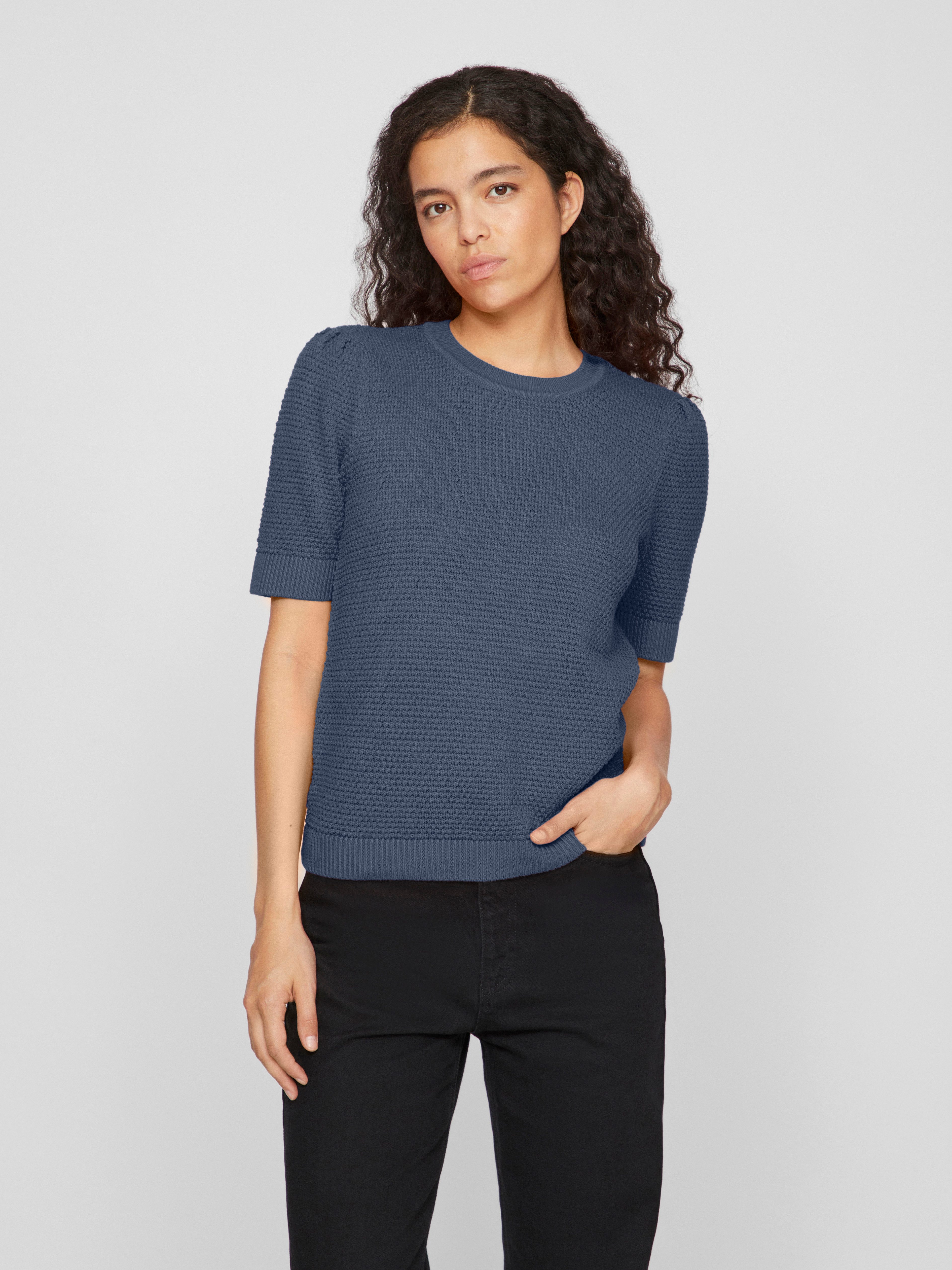 Vila Kurzarmpullover VIDALO O-NECK S/S KNIT günstig online kaufen