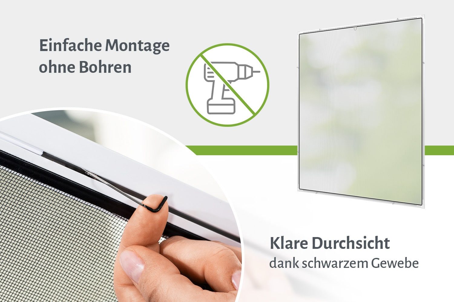 empasa Insektenschutz-Fensterrahmen BASIC, Fliegengitterfenster Insektenschutz Fenster BASIC Alu