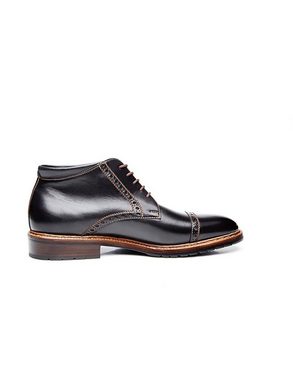 Heinrich Dinkelacker Luzern Quarter-Brogue SC Businessschuh Stiefelette Herren Stiefelette Leder handgefertigt, Schnürstiefel