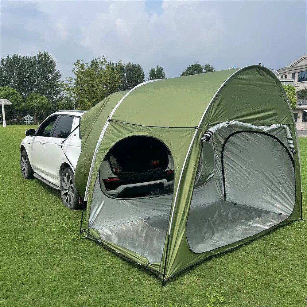 Insma Faltzelt Outdoor Campingzelt AutoZelt, Personen: 3, mit Vordach, Kofferraum Erweiterung, Sonnenschutz, 3x1,5x2,1m