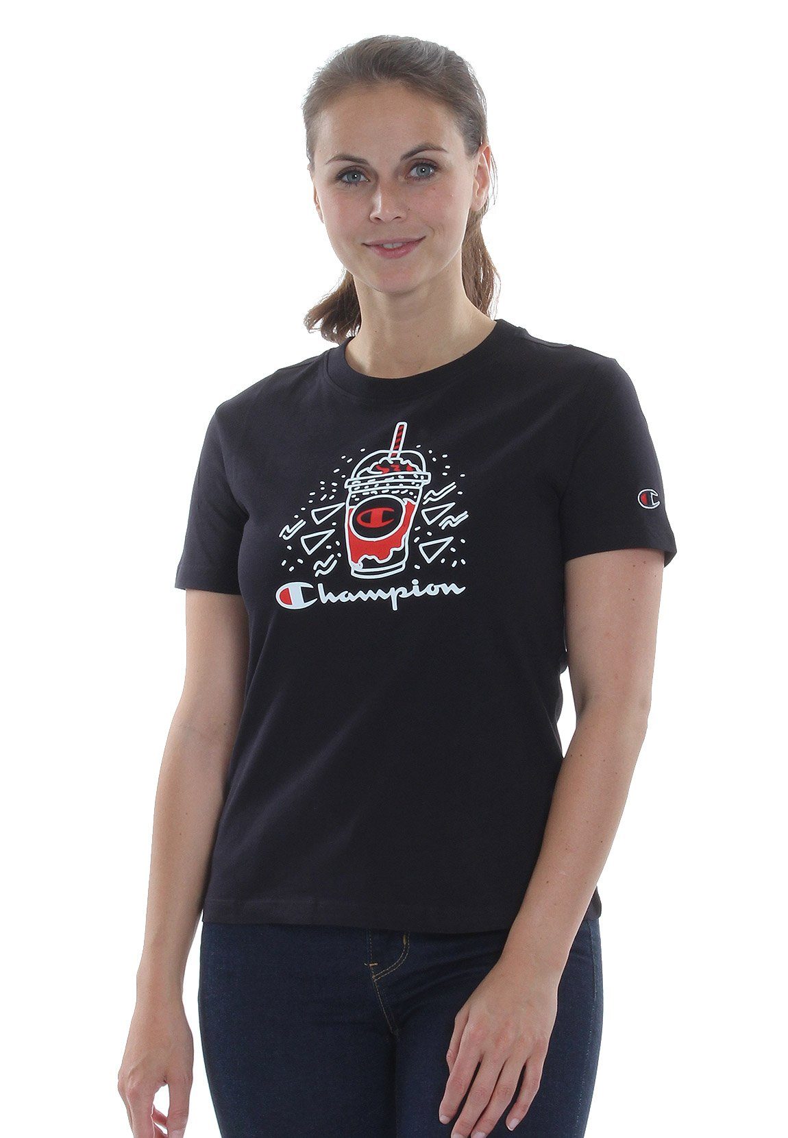 Champion T-Shirt »Champion Damen T-Shirt 112965 KK001 NBK Schwarz« online  kaufen | OTTO