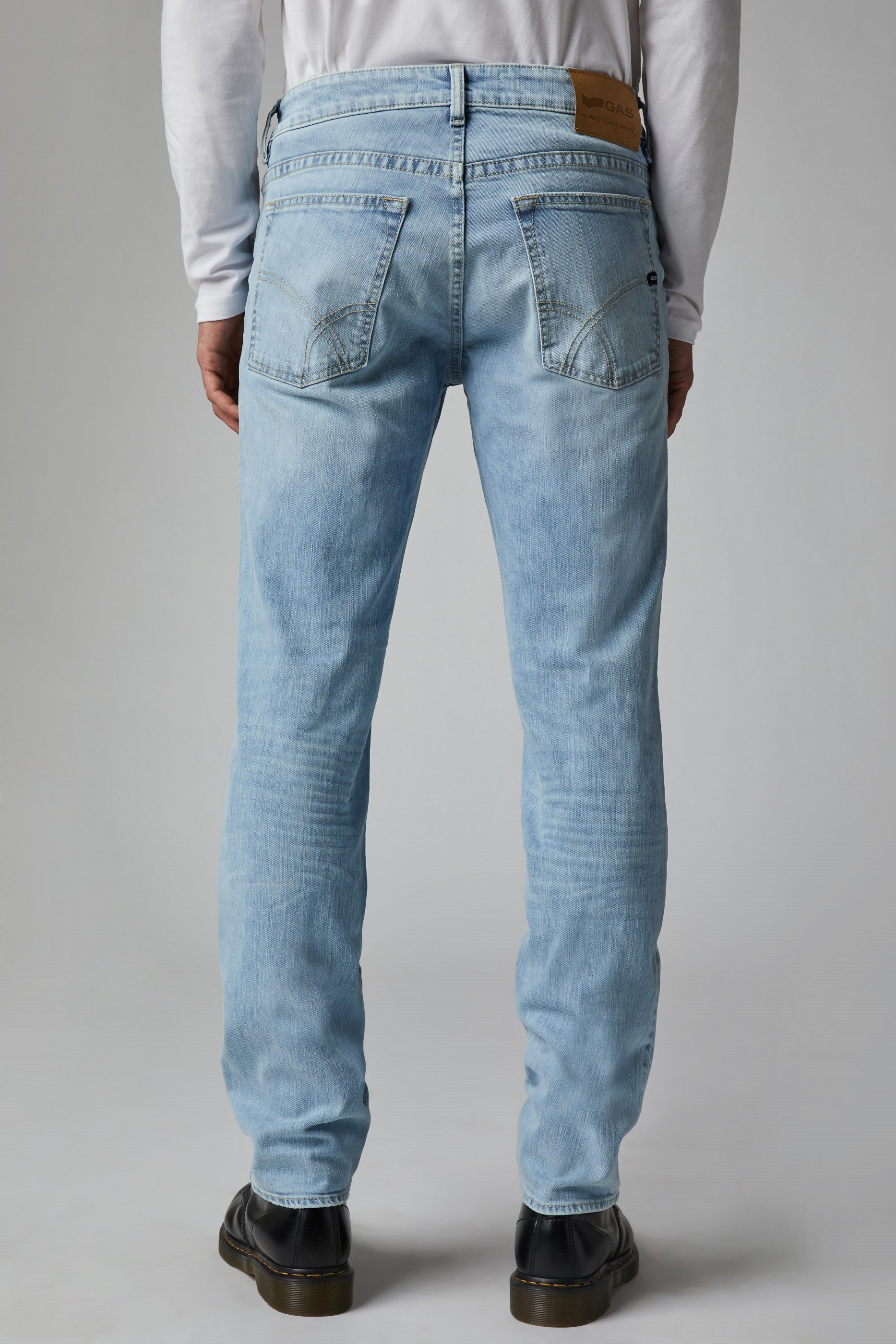 GAS Slim-fit-Jeans super Super-Bleached-Waschung mit bleach wash ANDERS