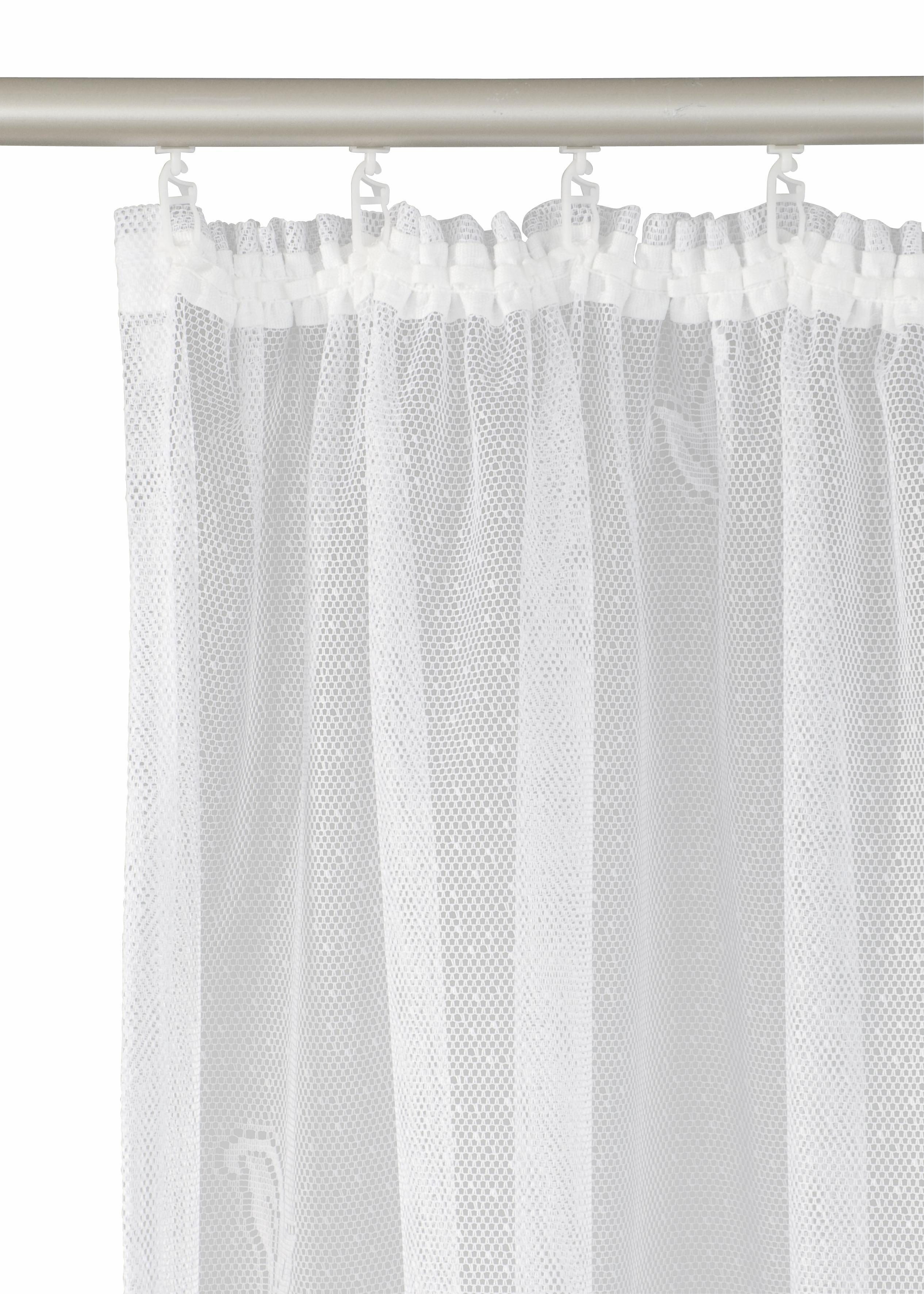 Weckbrodt Gardine Wismar (1 St), Kräuselband, halbtransparent, Jacquard, Jacquard, strukturiert, Allover,floral,halbtransparent, Bordüre, Store