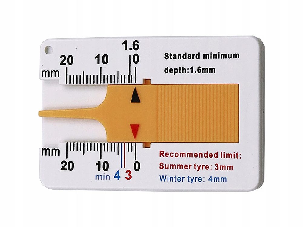 VERK GROUP Messschieber Reifenprofilmesser 0‑20 mm Profiltiefenmesser PKW Werkzeug, 1-St., 0–20 mm, kompakt