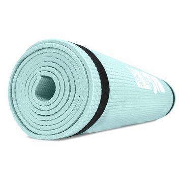GORILLA SPORTS Yogamatte Fitnessmatte mit Tragegurt, 180x60x0,5cm, Rutschfest, Pilatesmatte