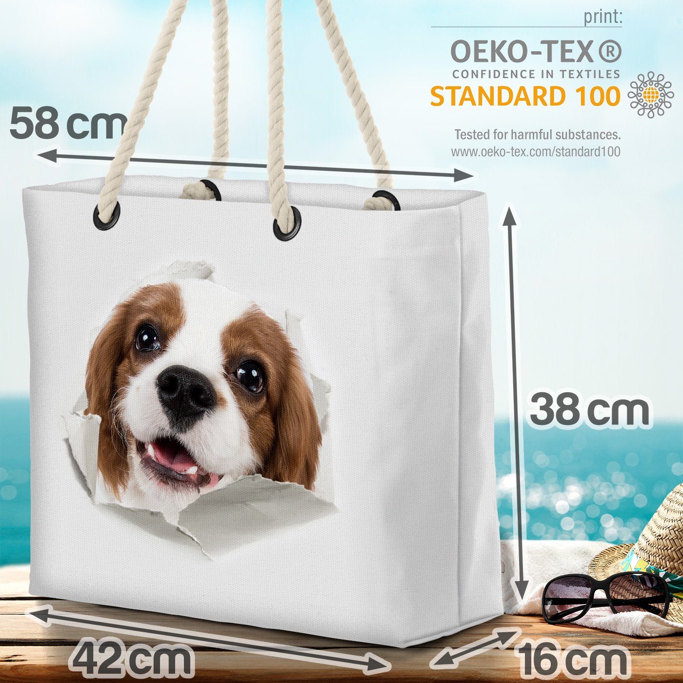 VOID Strandtasche (1-tlg), Hund Haustier tierbaby tier Dog Hunderasse haustier hund rasse welpe