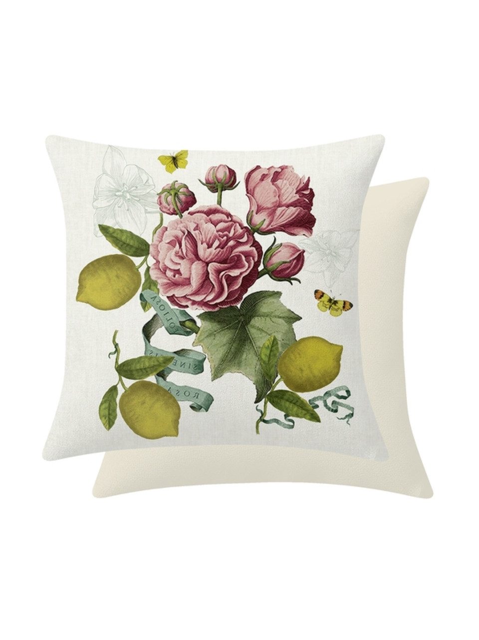 Garnier Thiebaut Kissenhülle (2x Set) Citrons de Menton Romance 40x40 cm, (2 Stück)