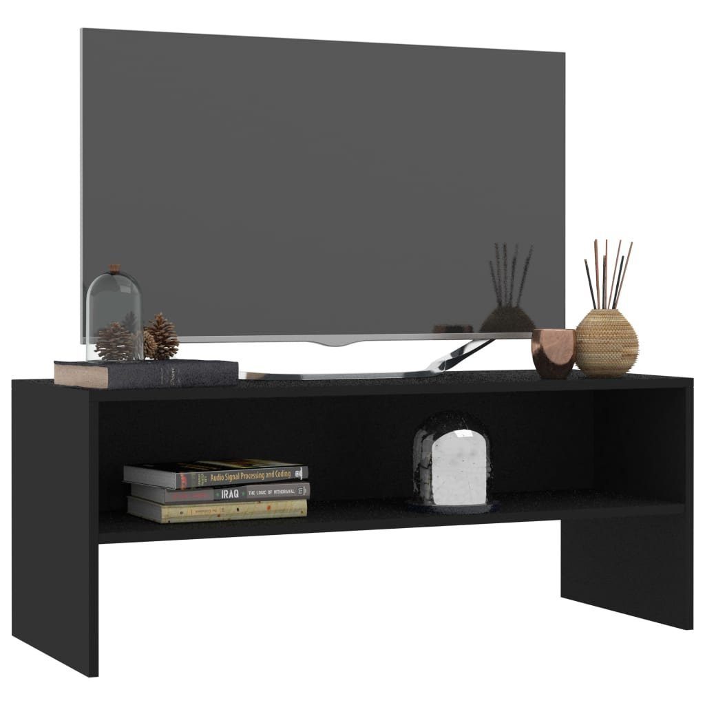 Holzwerkstoff cm 100x40x40 furnicato TV-Schrank Schwarz