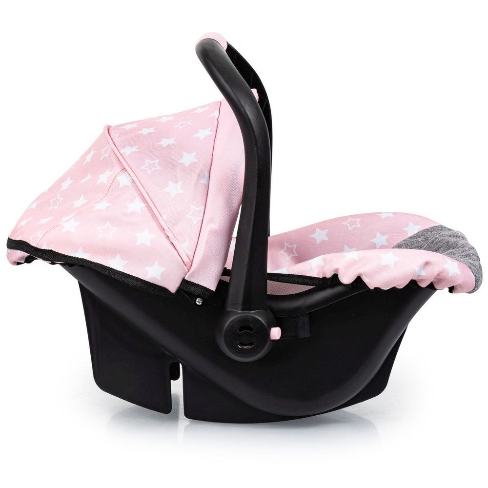 Bayer Babypuppe Puppen-Autositz - rosa/grau mit Sternchen günstig online kaufen