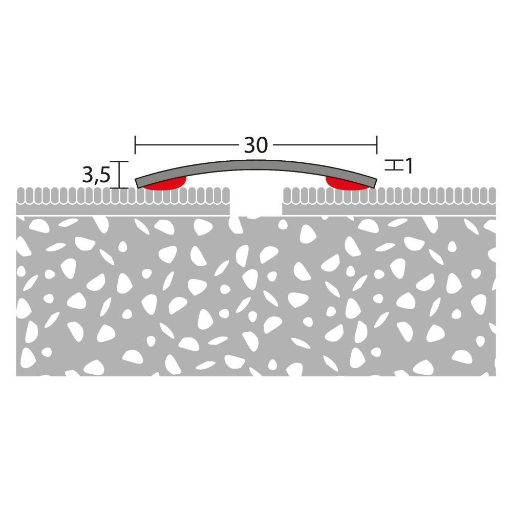 prinz Übergangsprofil Edelstahl Nr. 112, 90 cm