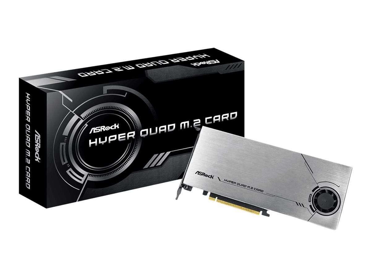 Asrock ASROCK Hyper Quad M.2 Card bis zu 4x M.2 SSD Netzwerk-Adapter