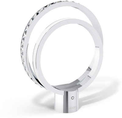 Joop! LED Tischleuchte JEWEL LIGHTS, Dimmfunktion, LED fest integriert, Warmweiß, Tischleuchte in Ringform mit Premium-LEDs in Kristallglas-Optik