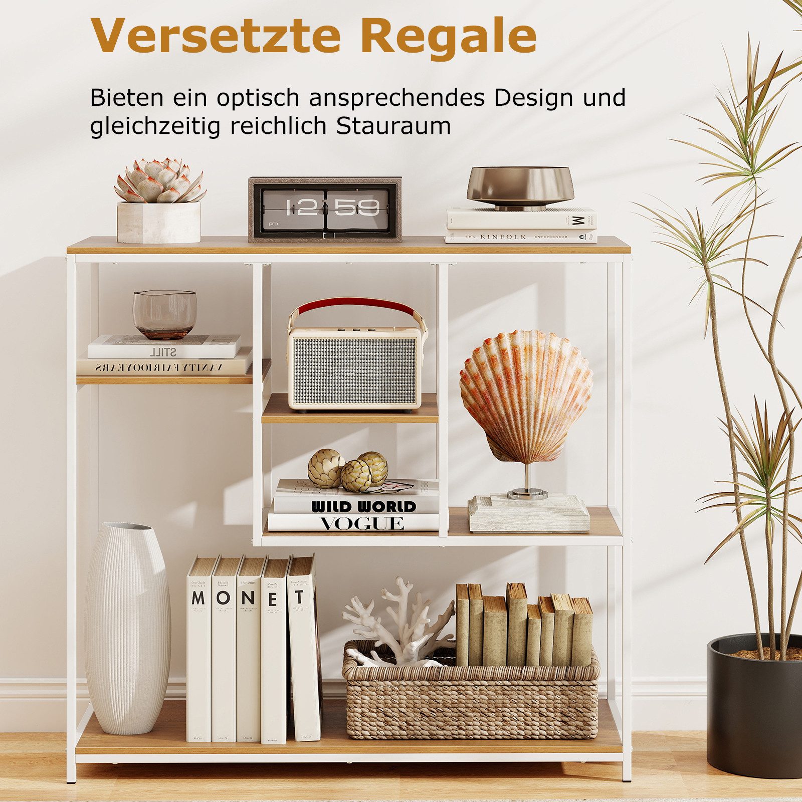 COSTWAY Konsolentisch, schmal Flurtisch mit ausziehbarer Schublade 100cm Holz