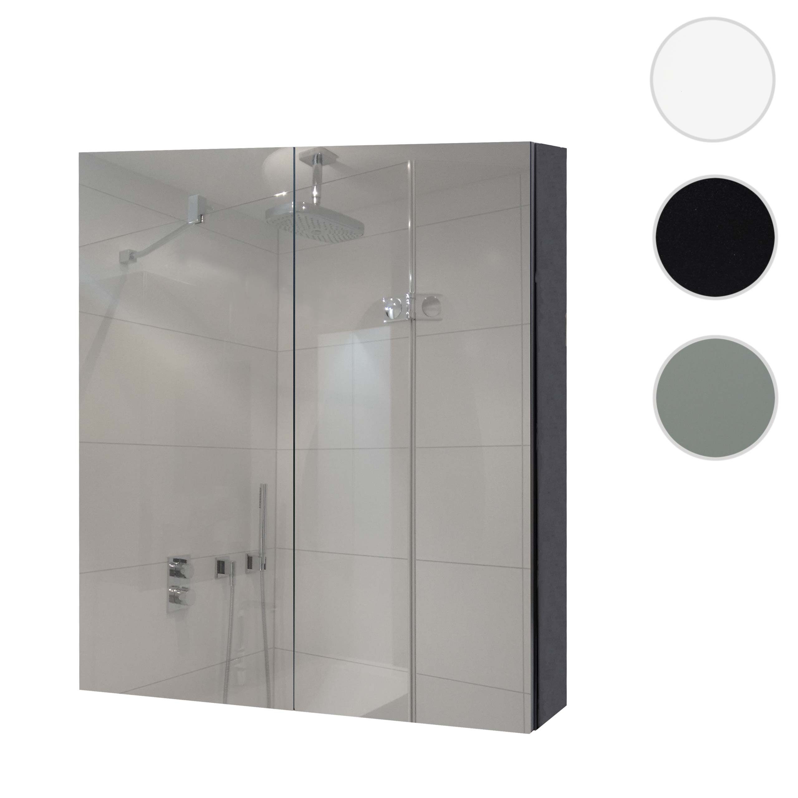 MCW Badezimmerspiegelschrank MCW-B19b-60 Hochglanz-Optik – Bild 3 von 5