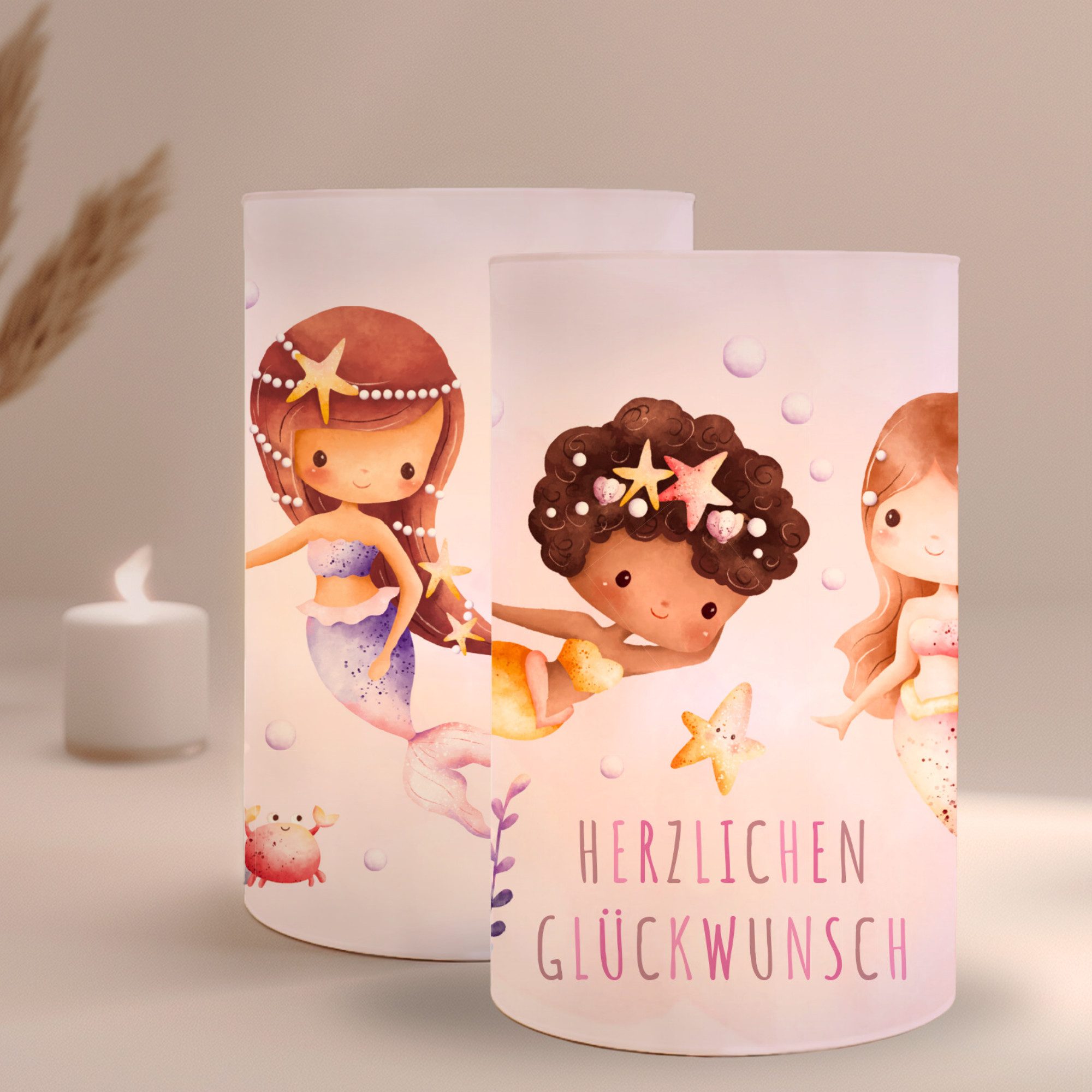 MeinBaby123® Papierdekoration 10 Kindergeburtstag Windlichthüllen, Teelicht Banderolen, Kindergeburtstag Deko, Party Deko Mädchen, Party Deko Jungs