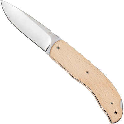Haller Messer Taschenmesser Haller Taschenmesser mit Buchenholz Griff, (1 St), Taschenmesser, Edelstahlklinge