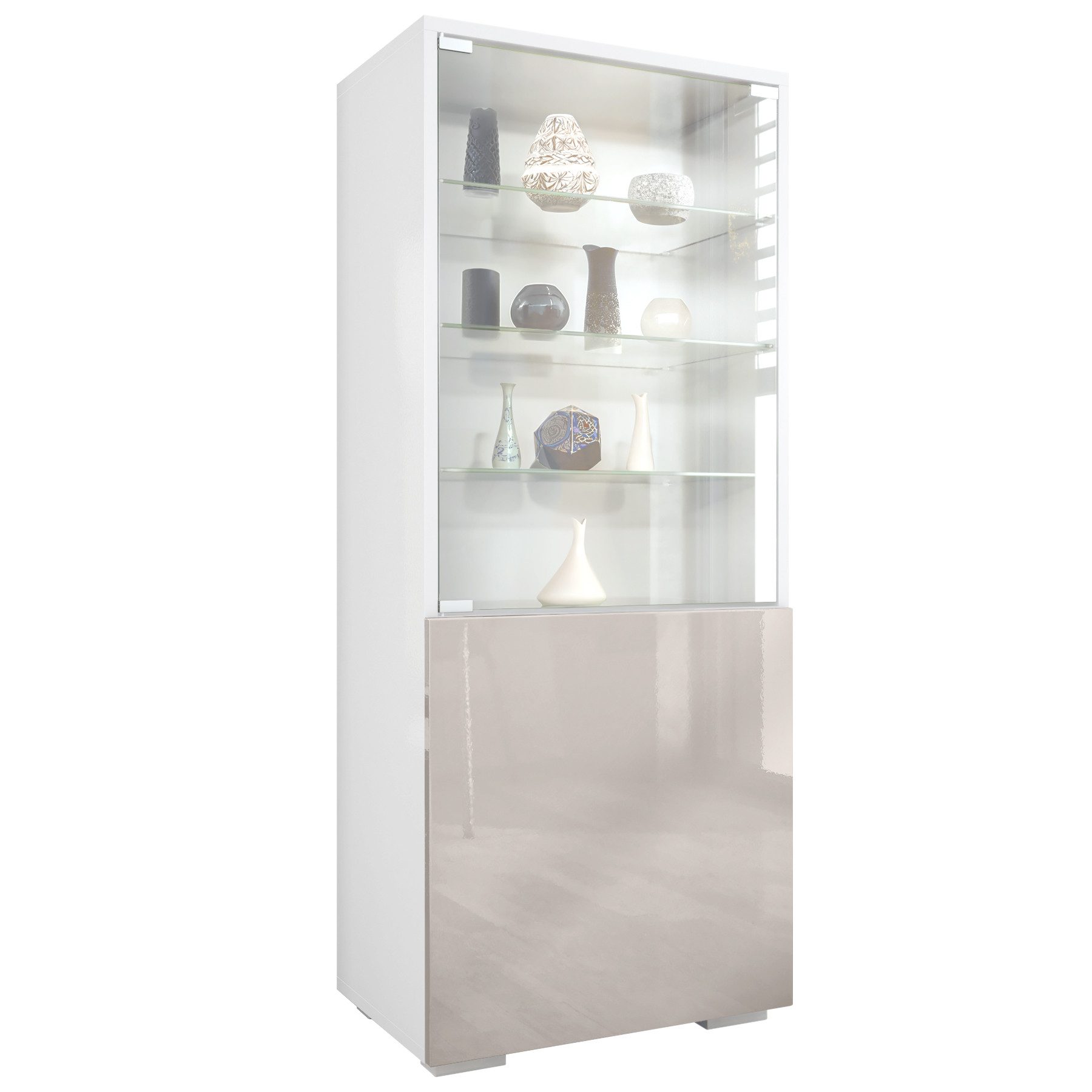 Vladon Standvitrine Granada (Vitrinenschrank, mit Glastür und Glaseinsatz) günstig online kaufen