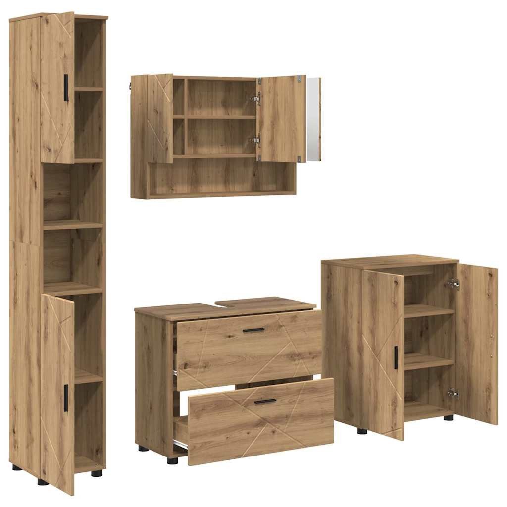 vidaXL Badezimmer-Set Badezimmermöbel Set mit Regal günstig online kaufen