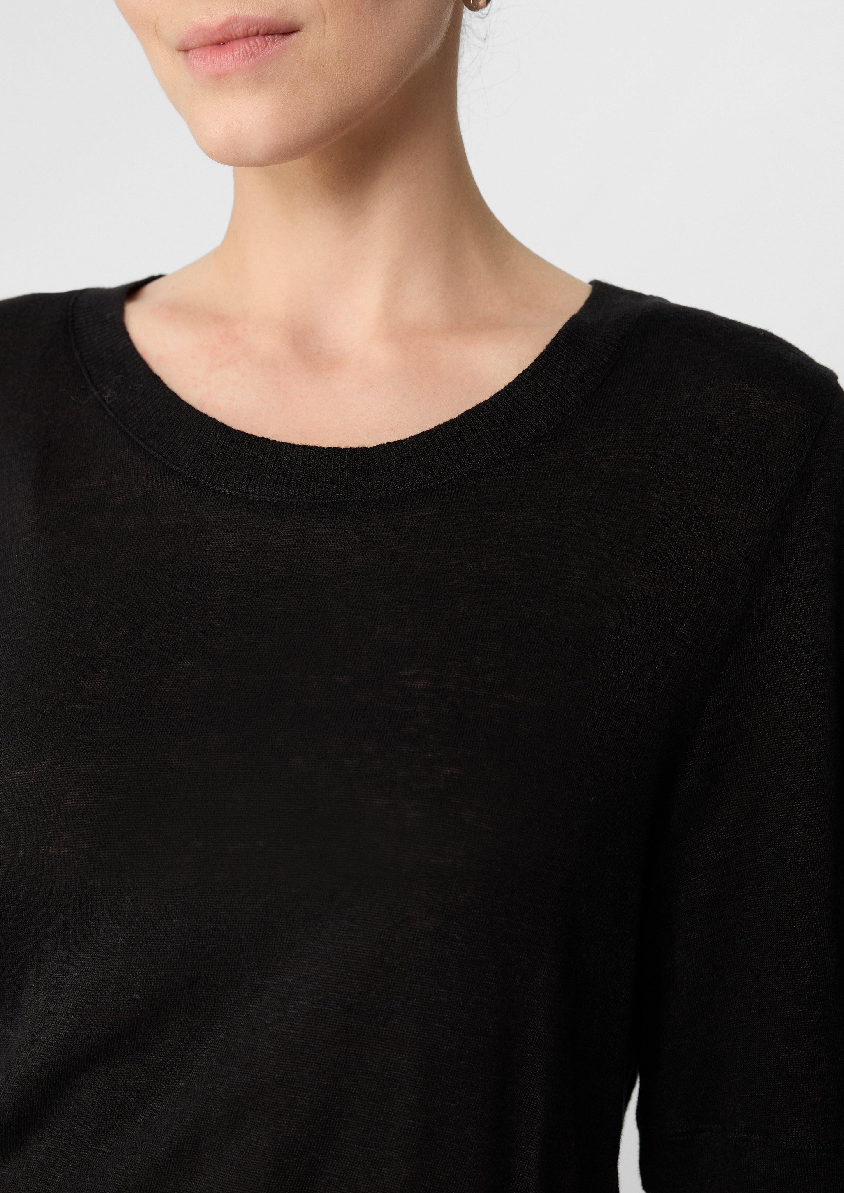 Comma Kurzarmshirt Lockeres T-Shirt aus Leinen günstig online kaufen