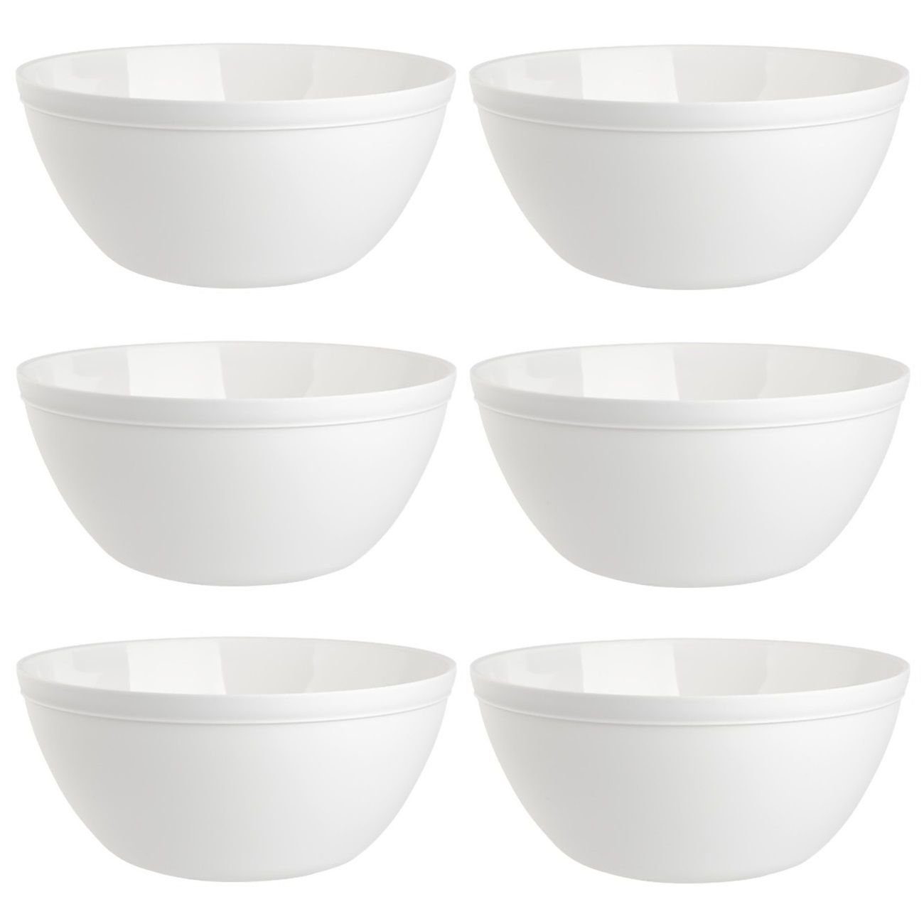 Engelland Müslischüssel Plastikschale, 900 ml, PP-Kunststoff (BPA-frei), (Vorteils-Set, 6-tlg), spülmaschinengeeignet, mikrowellengeeignet, Ø 16 cm, BPA-frei