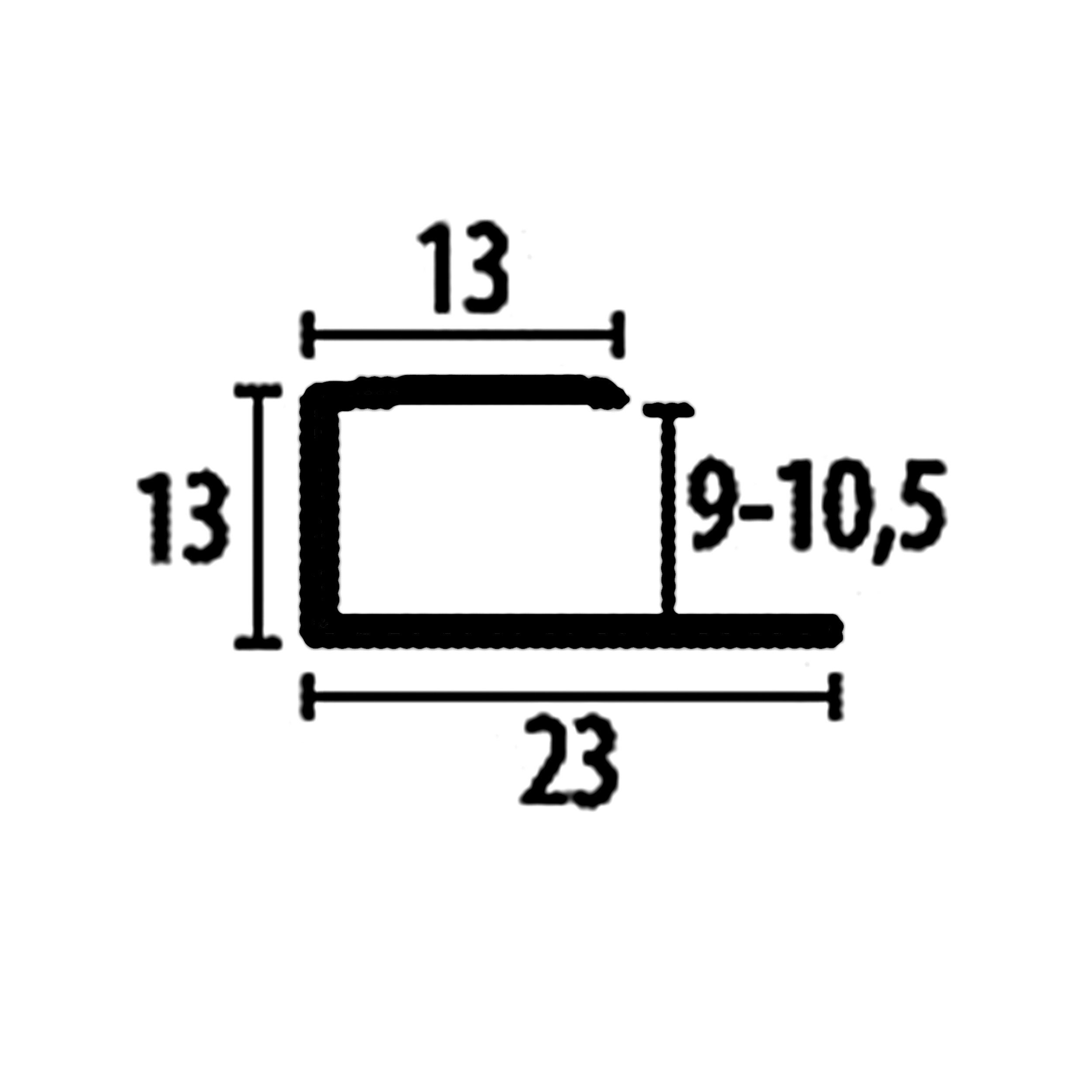 PROVISTON Abschlussprofil Aluminium, 23 x 2700 günstig online kaufen