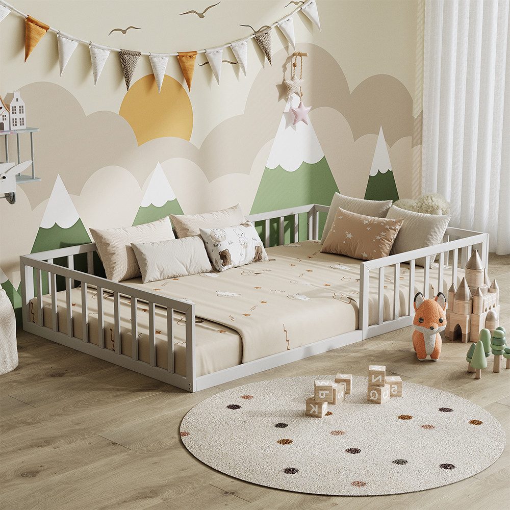 VitaliSpa® Kinderbett Minno, Weiß, 205 x 125 cm ohne Matratze (1-tlg)