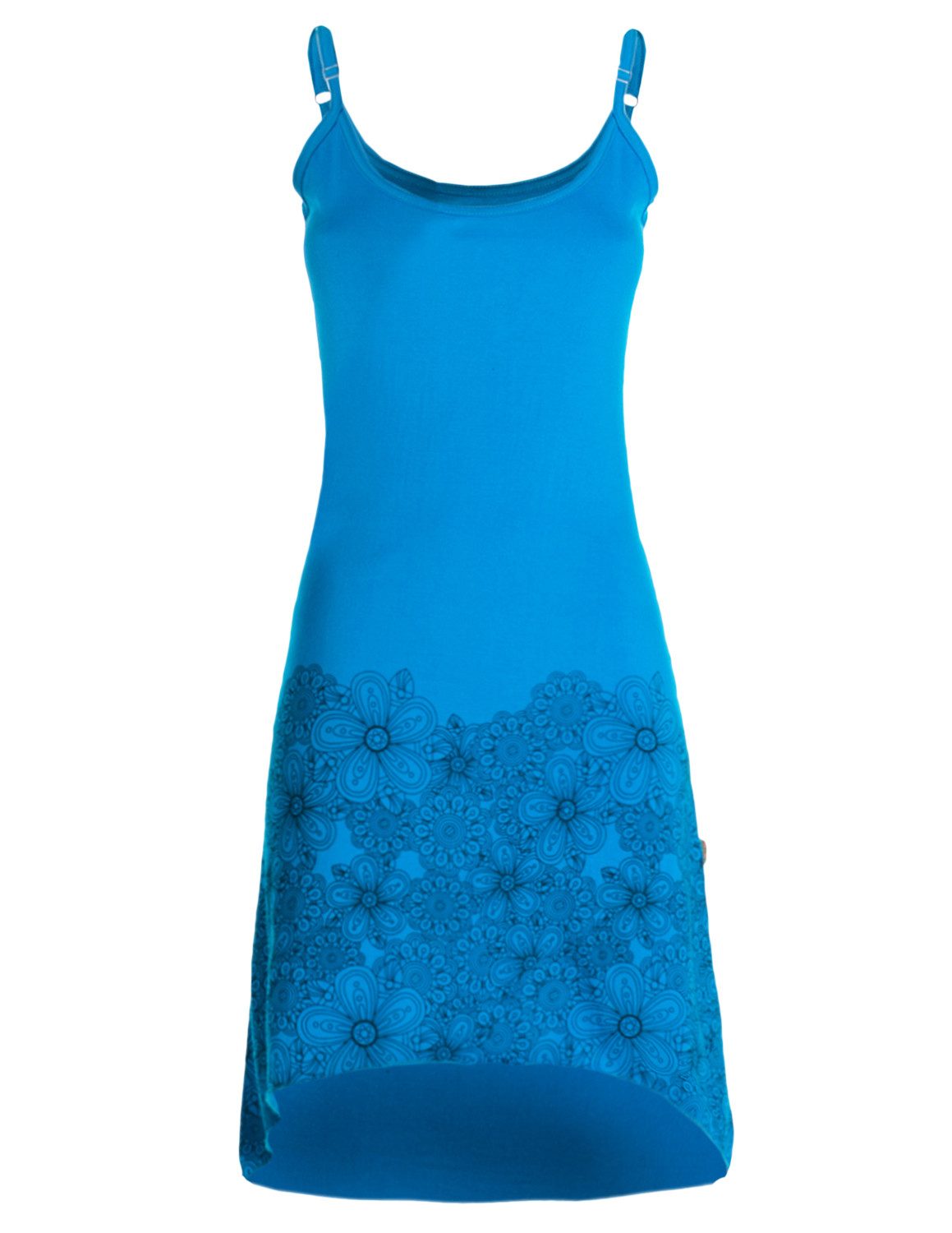 Sommerkleid Damen Sommer-Kleid High-Low Kleid Spagettiträger-Kleid Shirt-Kleid