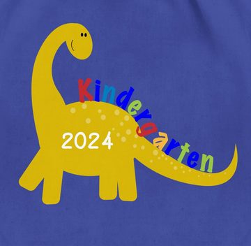 Shirtracer Turnbeutel Kindergarten 2024 -Dino, Hallo Kindergarten