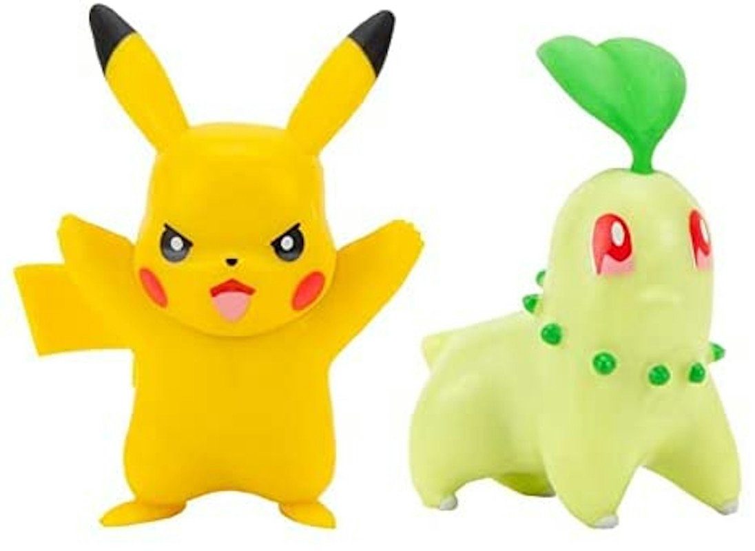 Jazwares Actionfigur Battle Figuren Wave 10 (5 bis 8 cm) Pikachu + Endivie
