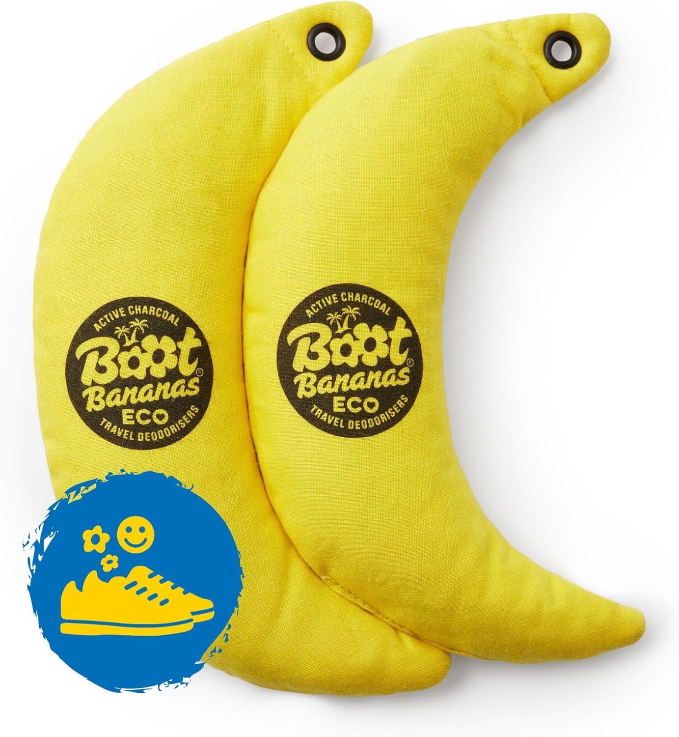 Boot Bananas Schuhdeo Boot Bananas Eco Travel Schuhdeo gegen Gerüche (2er Schuhdeo-Set, 1-St., 2er Set Schuhdeos (je nach Packungsgröße), Schuhdeo mit Aktivkohle zur Geruchskontrolle 100 % natürliche