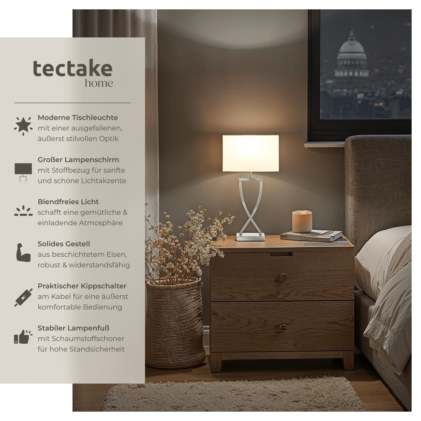 tectake Schreibtischlampe Tischleuchte, nicht relevant, Charmante günstig online kaufen